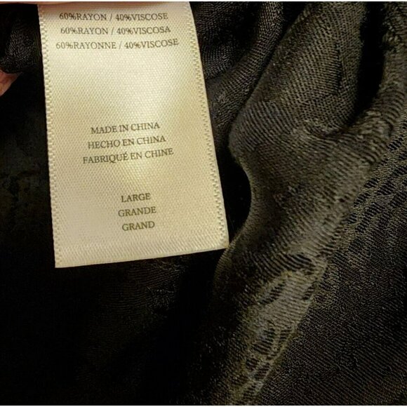 Rails Hillary Black‎ Snake Jacquard Wrap Blouse Top Size L - Picture 7 of 15
